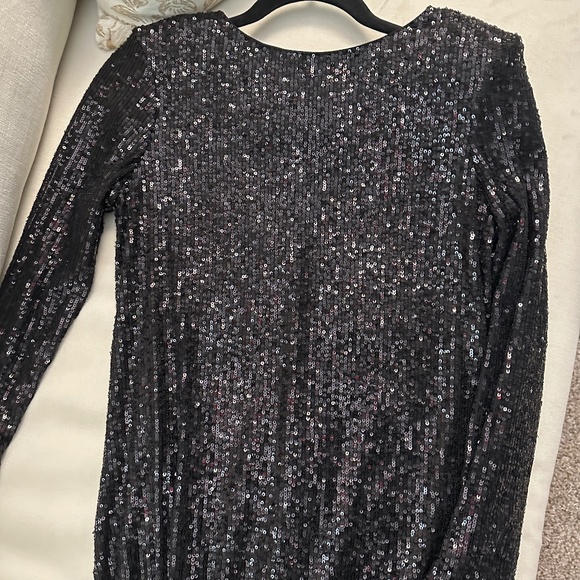 Black sequin mini dress - Picture 1 of 4